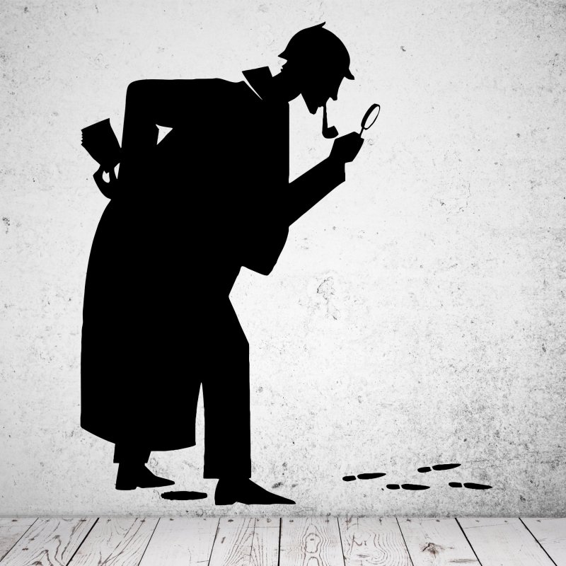 Preview: 46240 Sherlock Holmes Silhouette Wandaufkleber